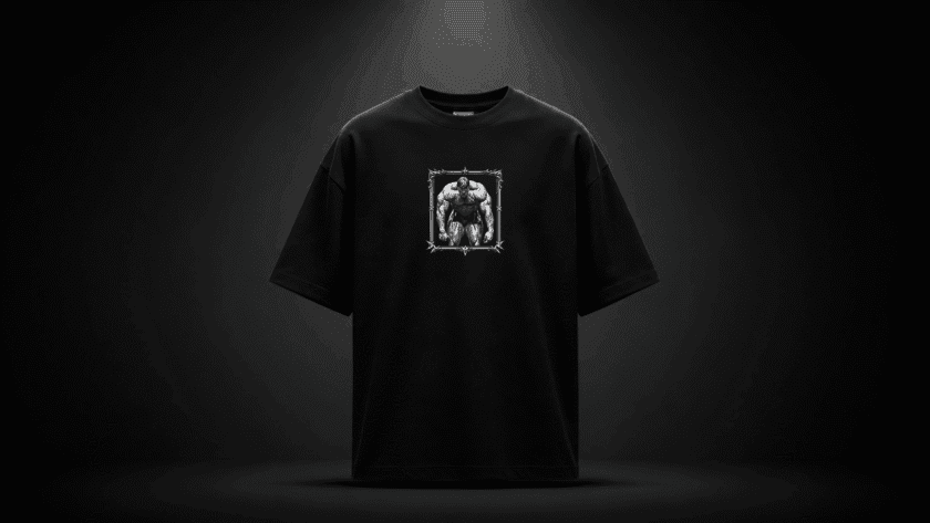 BLACK T-SHIRT – FRAME GRAPHIC